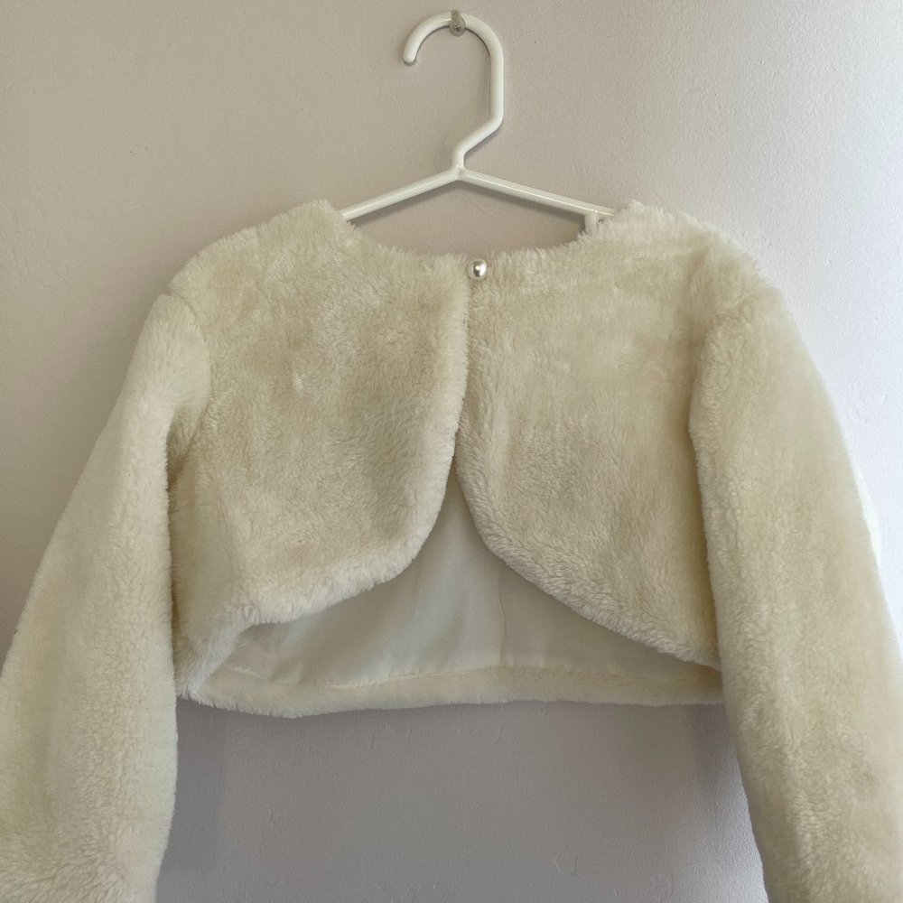 Toddler faux fur bolero coat
